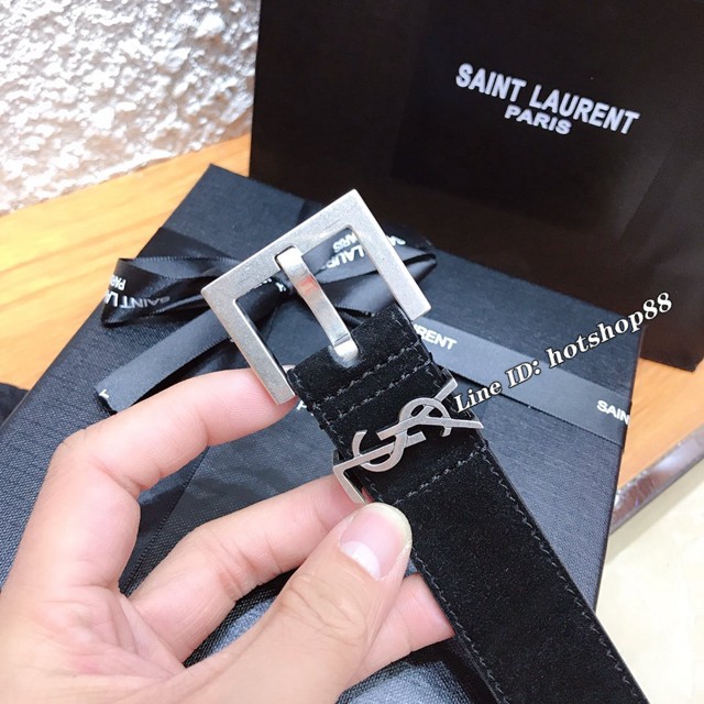 Saint Laurent女士皮帶 聖羅蘭2020新款YSL古金原版開模金扣腰帶  jjp1243